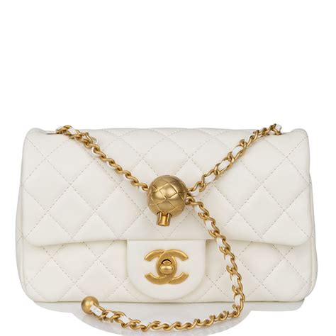 chanel white pearl crush|Chanel classic flap bag vintage.